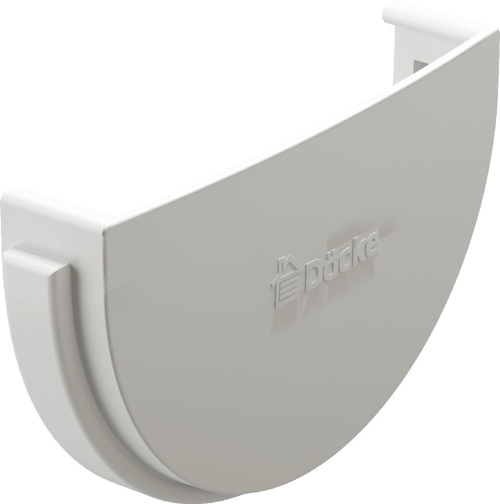 Заглушка жёлоба ⌀120 мм Docke Standard, Белый (RAL9003)