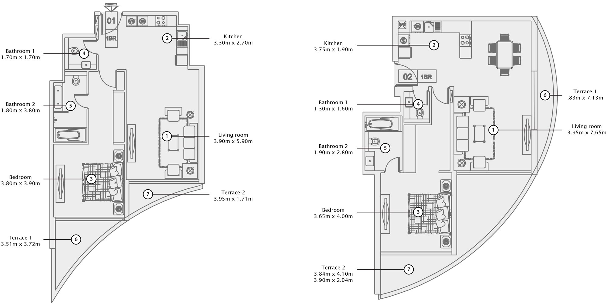 Floor Plans of Azizi Royal Bay Apartments