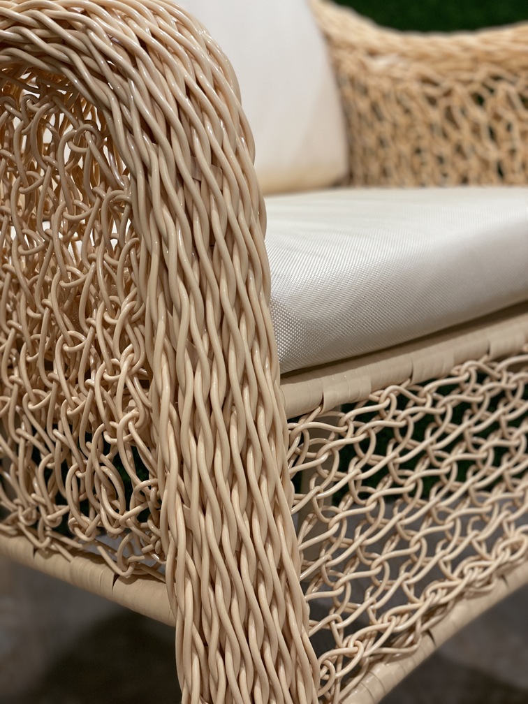 Пример плетения мебели Меланж