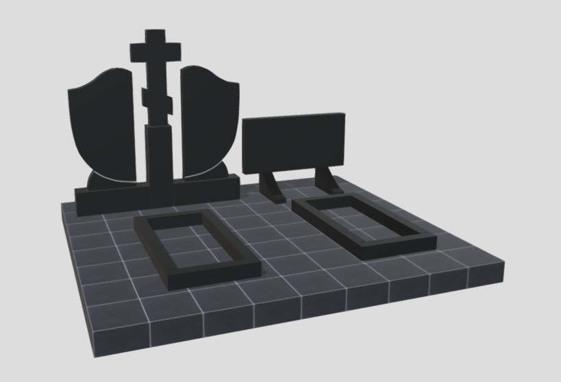 3D  Комплексы и одиночные могилы