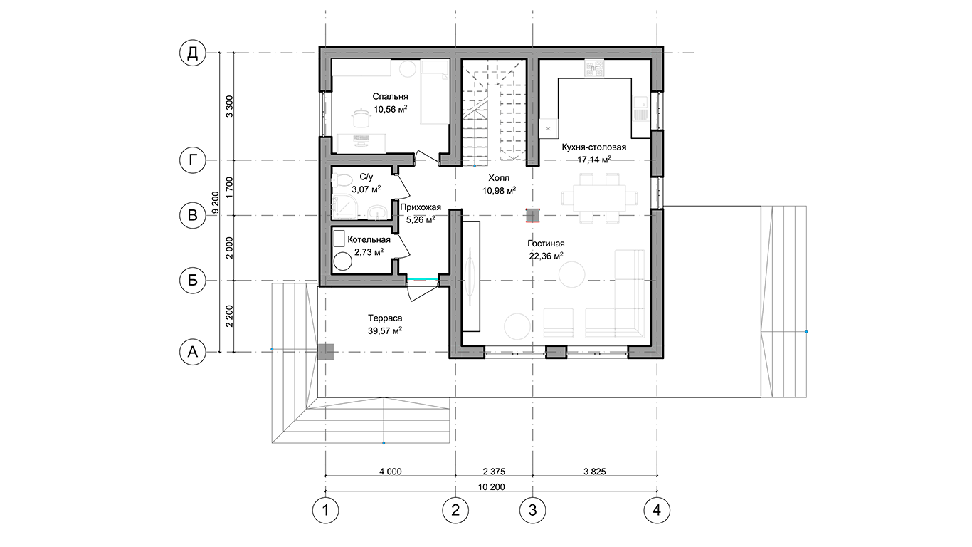 План первого этажа Wolfsburg 2.0  (Дом Вольфсбург)