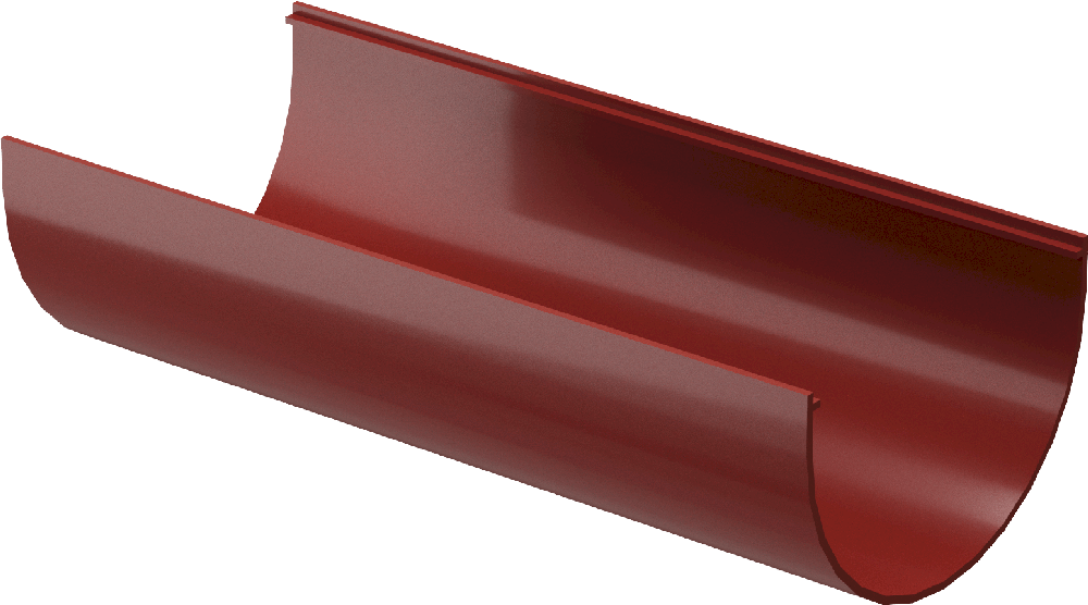 Жёлоб водосточный ⌀120 мм  Docke Standard 2000 мм, Красный (RAL3005)