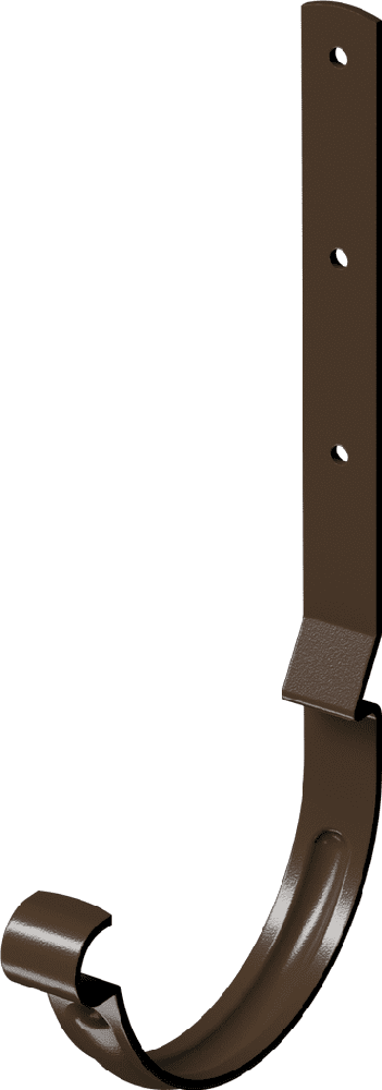 Кронштейн жёлоба металлический длинный ⌀125 мм Docke Stal Premium, Каштан (RAL8017)