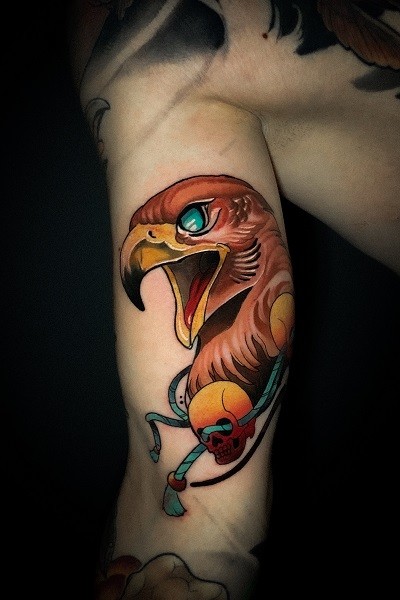 татуировка орел на предплечии Новосибирск