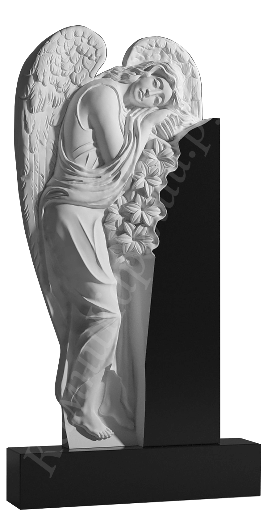 Ангел фрезерный на памятнике во весь рост