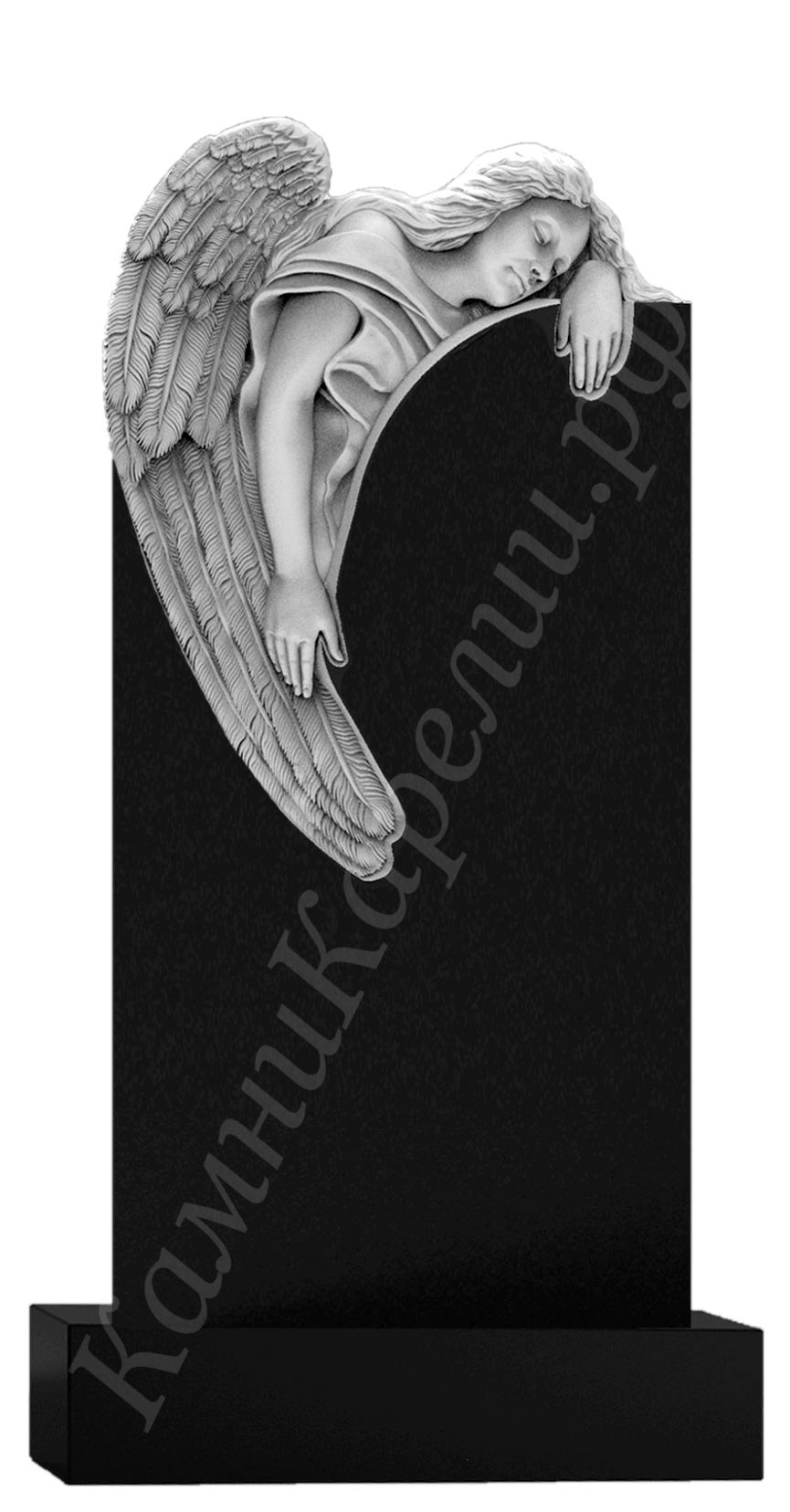 Фрезерный  ангел на памятнике с одним крылом