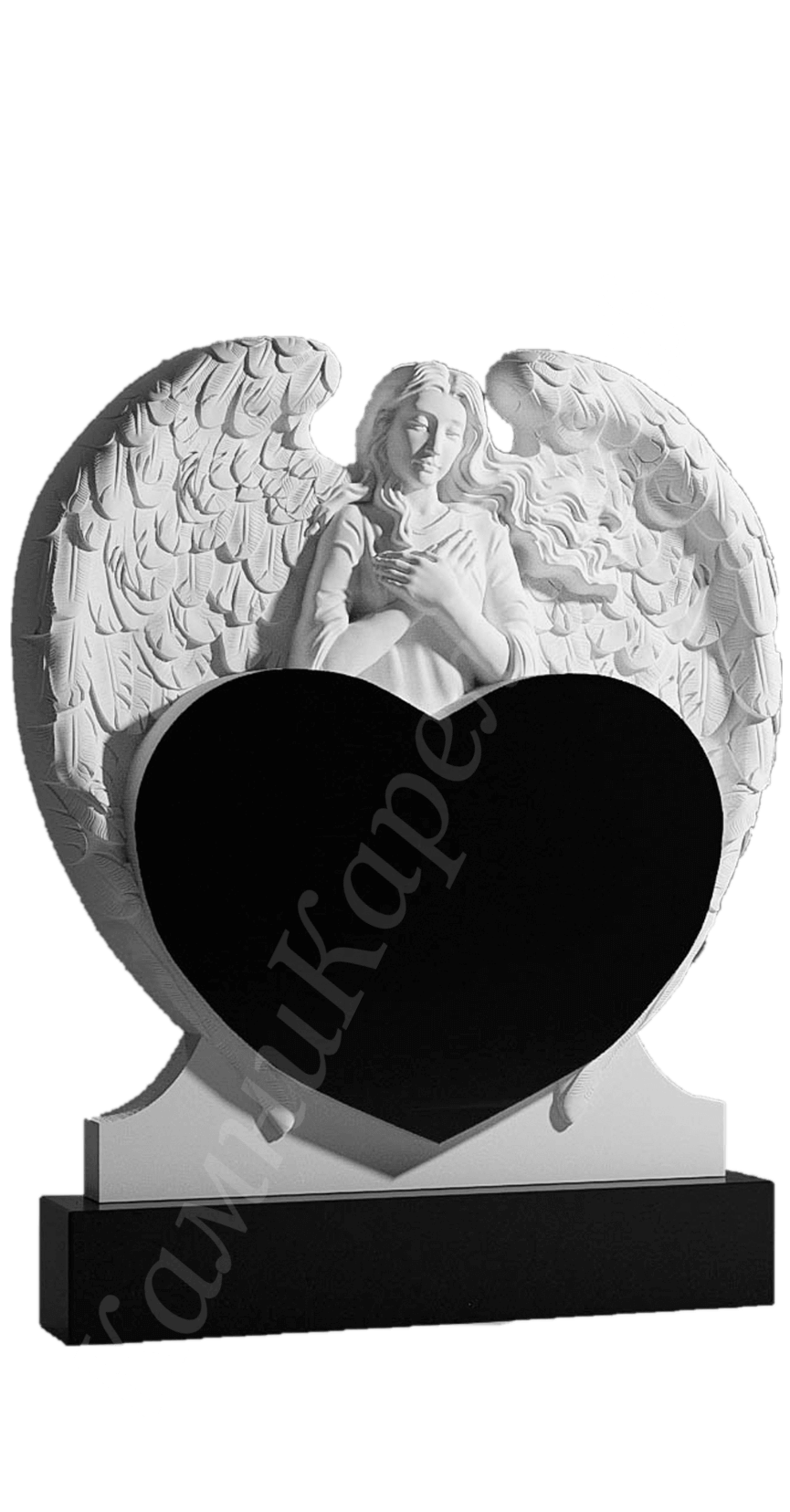  Фрезерный ангел на памятнике форме сердца