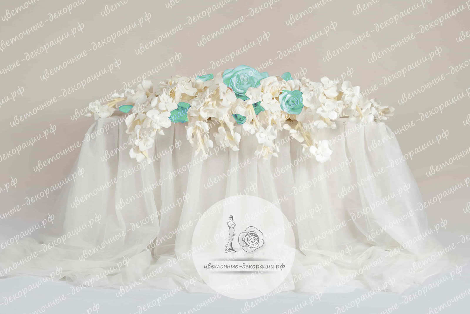 Оформление свадебного стола в цвете тиффани