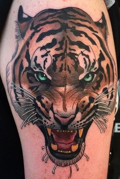 татуировка мужская тигр в Новосибирске