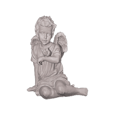 Скульптура Ангелок с птичкой 